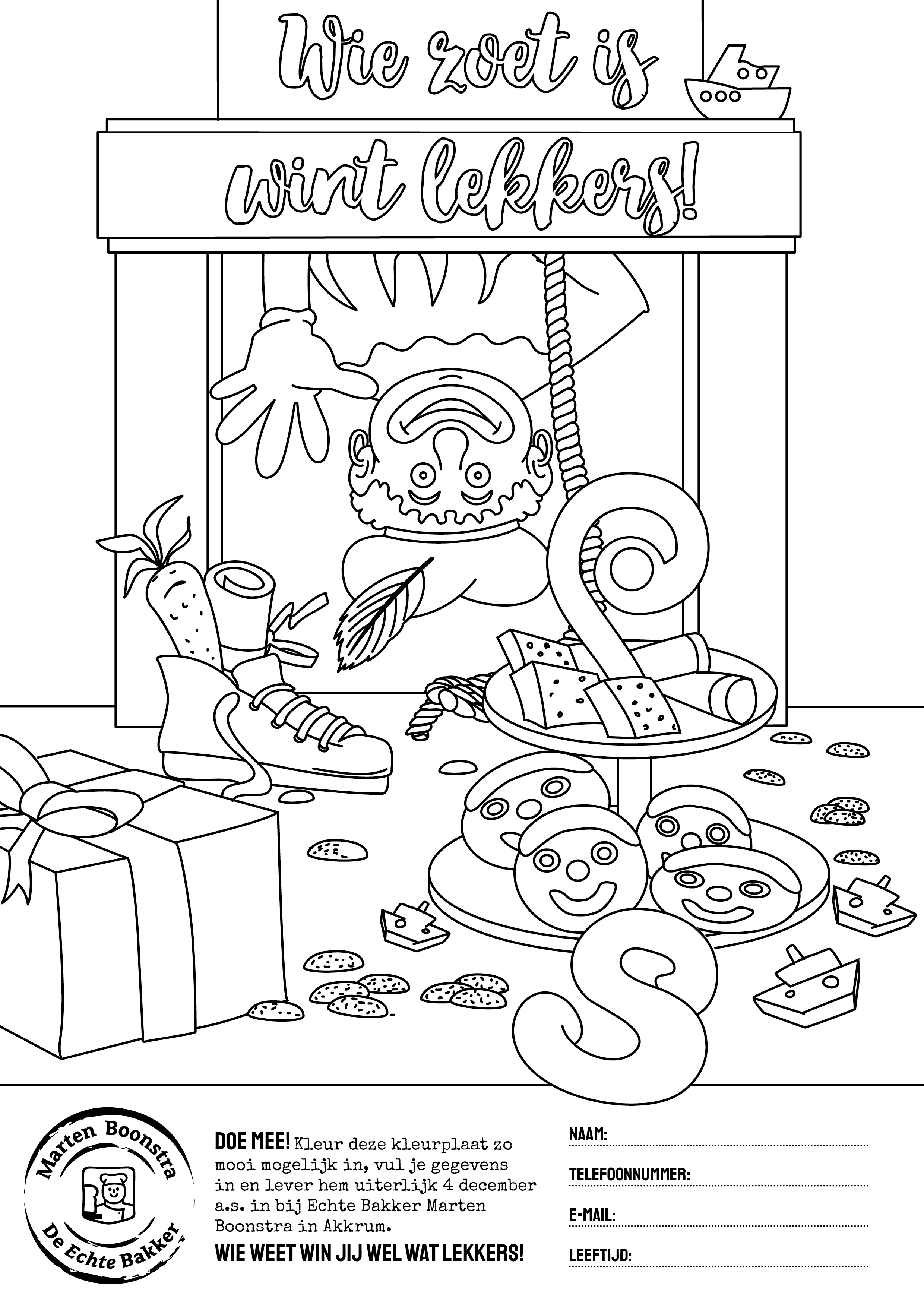 Kleurwedstrijd Sinterklaas